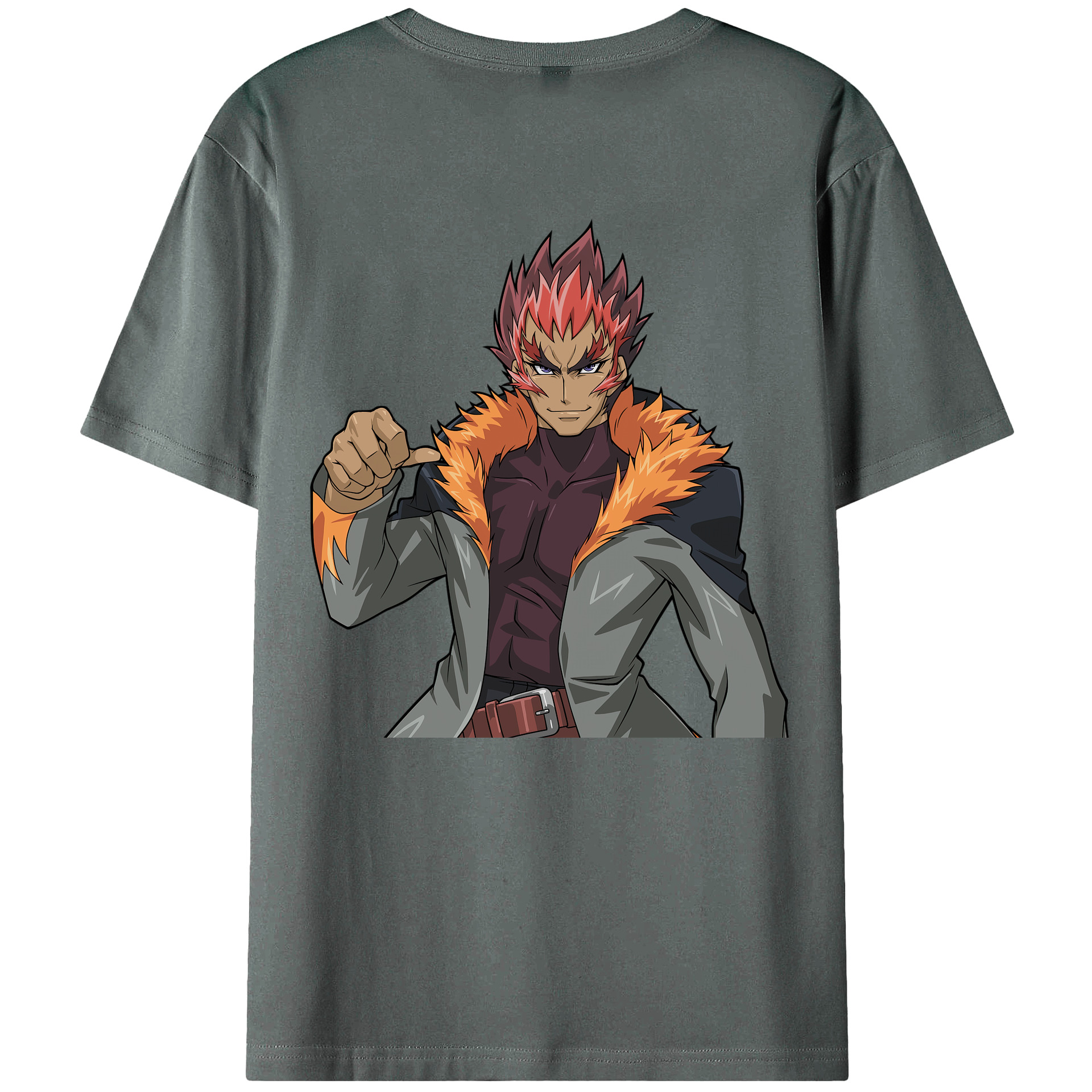 （画像用） 遊☆戯☆王 Yu-Gi-Oh! 綿100％ メンズ半袖Tシャツ（バックプリント） 通気性